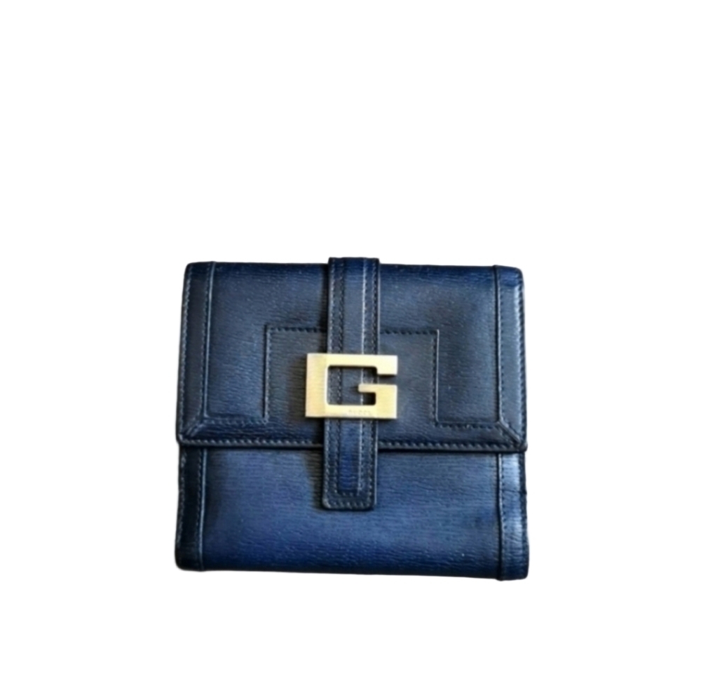 Gucci black leather wallet cardholders